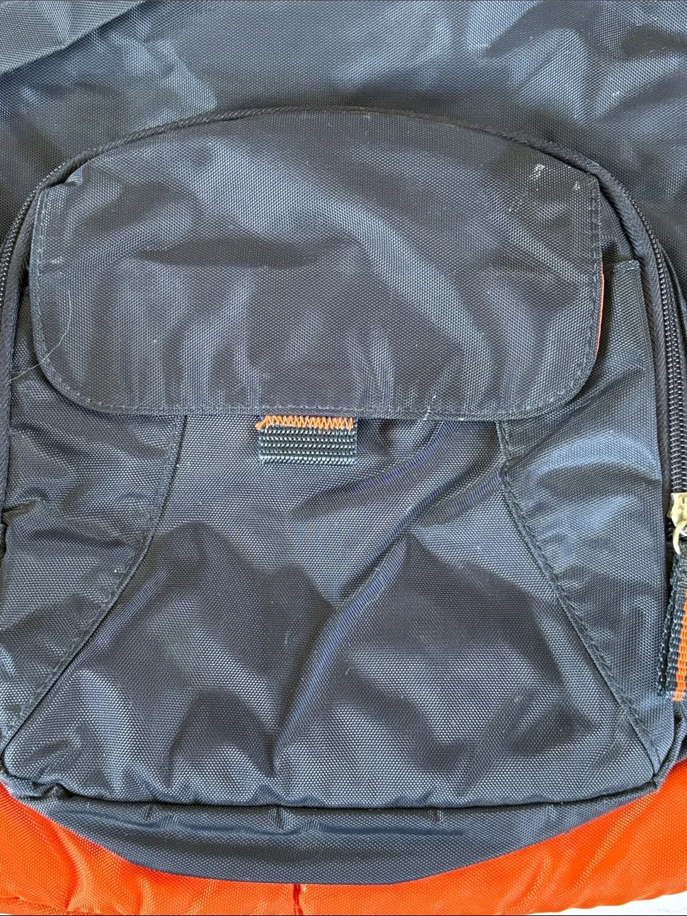 Eastport Blue and Orange Nylon Large Sling Bag